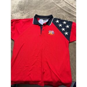 Rock Point Mens Red Blue Angels American Flag Polo‎ Shirt 2004 XL